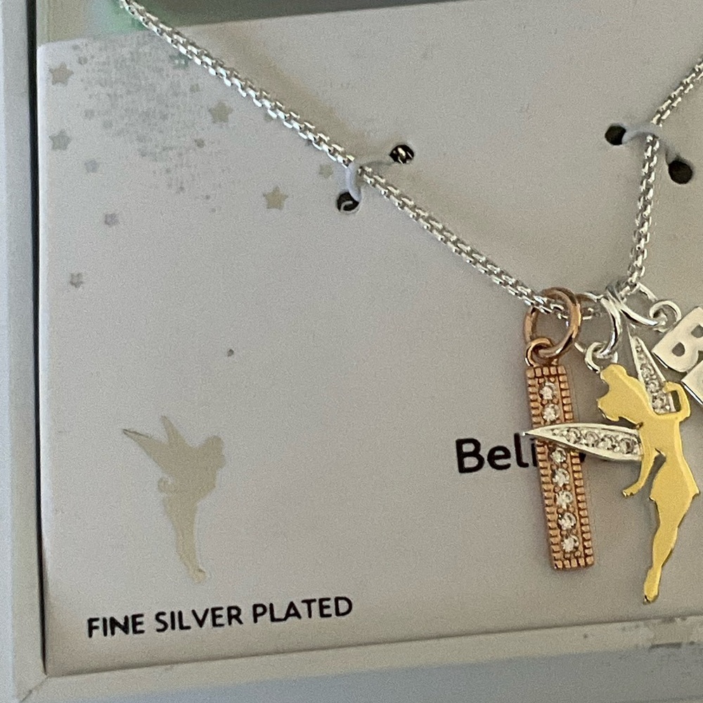 Disney Classics Jewelry | Tinker Bell “Believe” | Tri-Tone Pendant Necklace - Picture 10 of 13